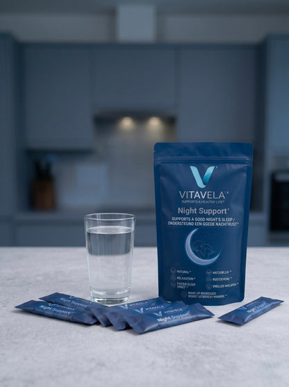 Vitavela Night Support – Formule sommeil avec magnésium, L-théanine et L-glycine | 30 sachets